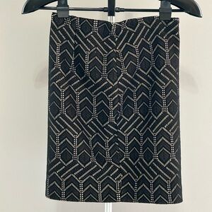 Ann Taylor Black and White Sequin Pencil Skirt